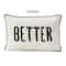 Hello Honey® Cream & Black Better Together Applique Lumbar Pillow
